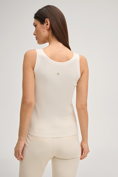 Top Kespi in cream ribbed