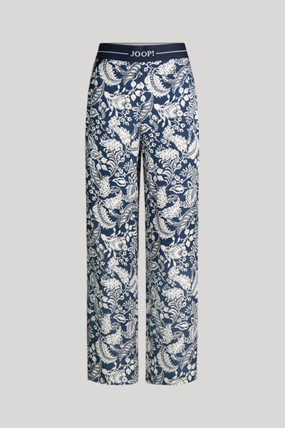 Jacquard-Hose Piara in Navy/Weiß gemustert