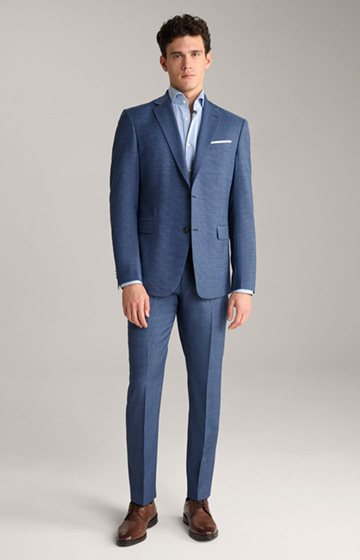 Finch-Brad Modular Suit in Dark Blue, textured