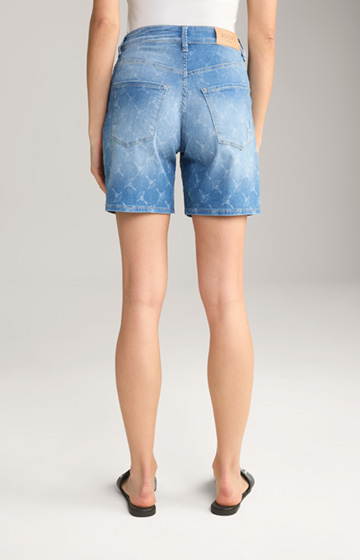 Jeans-Shorts in Blue Washed