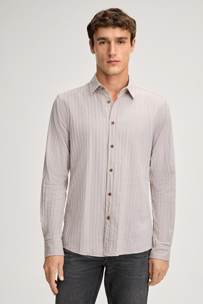 Hanson Striped Shirt in Sand