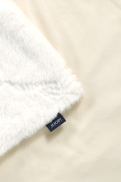 Plaid JOOP! COZY CORNFLOWER in Weiß, 130 x 170 cm