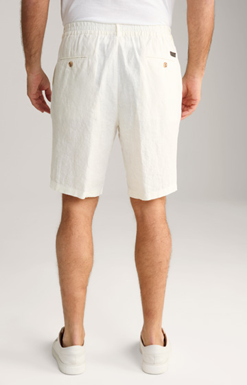 Dinghy Shorts in an Off-White Melange Linen Blend