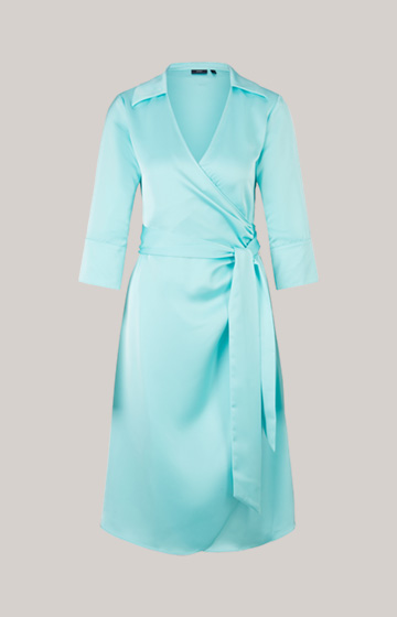 Satin Dress in Turquoise