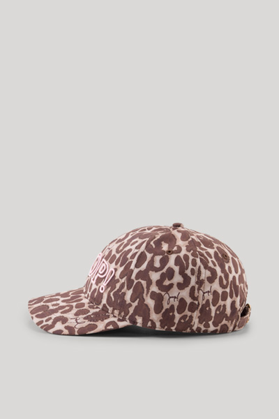Cap Anahi in leopard print in beige/brown