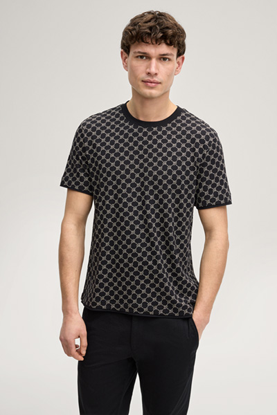Cornflower T-Shirt Victormanuel in Schwarz