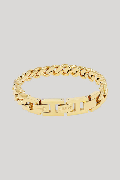 Armoured Bracelet with Zirconia in Gold