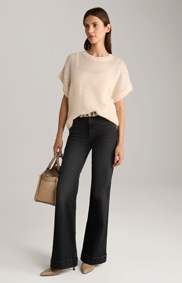 Wide Leg Jeans in Grau