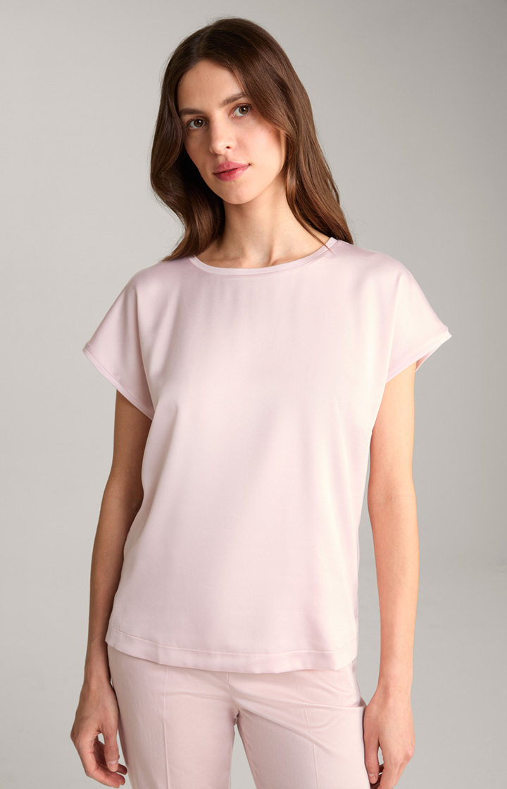 Satin Blouse-Style Shirt in Pink