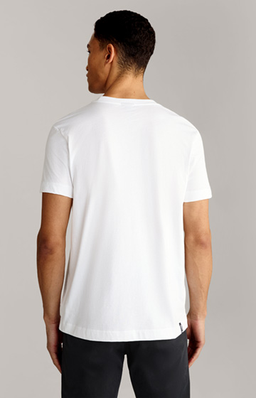 T-shirt bawełniany Cyrill w kolorze białym
