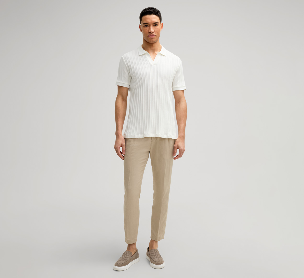 JOOP! presents the product Baron Polo Shirt in Cream, textured from the category T-Shirts & Sweatshirts