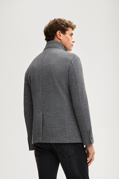 Jersey-Sakko Hectar in Grau meliert