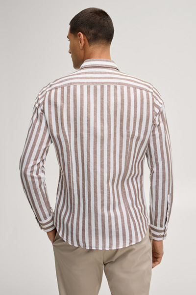 Pit shirt in brown stripes