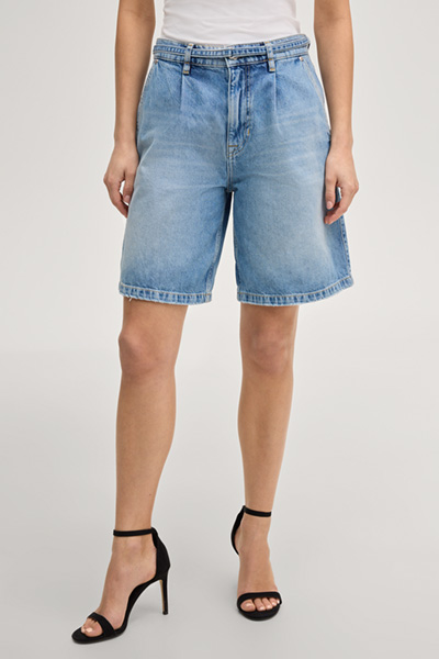 Eike denim blue Bermuda shorts