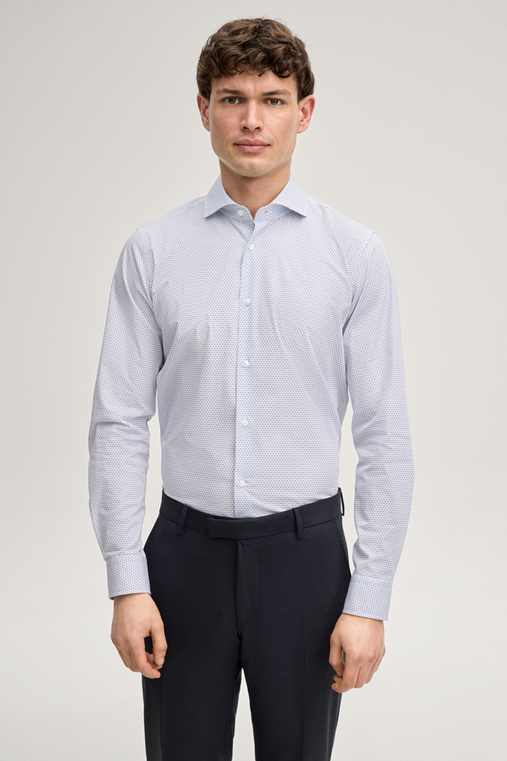 Führt zu Produktdetailseite „Hemd Pares in Hellblau gemustert"