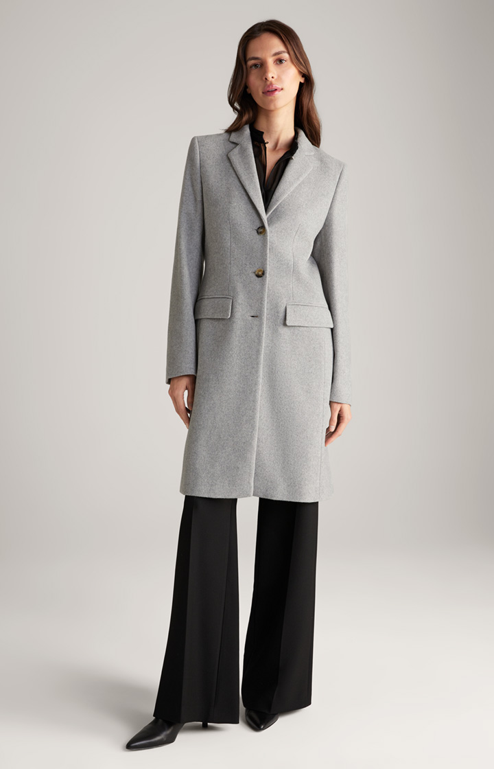 Carly Coat in Grey Flecked