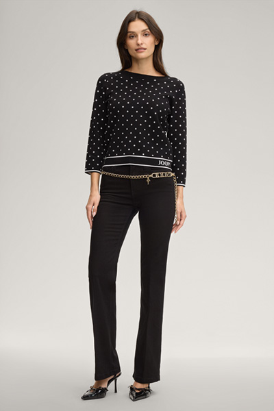 Pullover Konstantina in Schwarz/Weiß gepunktet