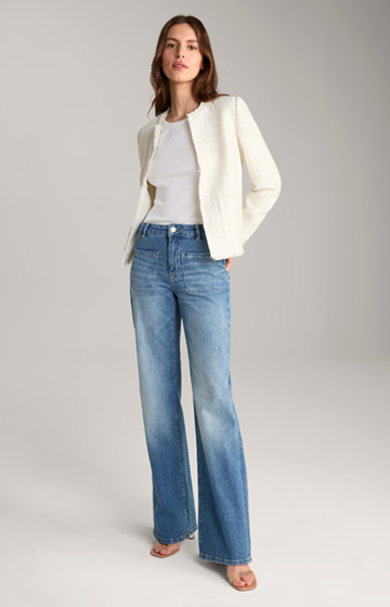 Wide Leg Jeans in a Blue Washed Look