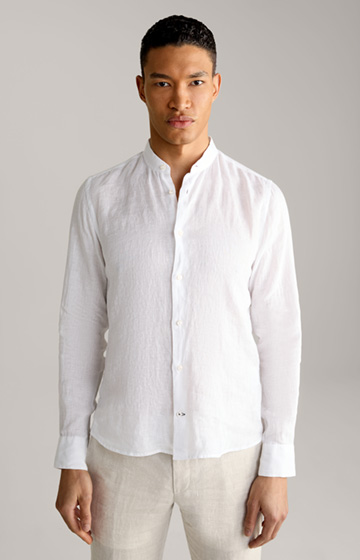 Lniana koszula Pebo w kolorze białym