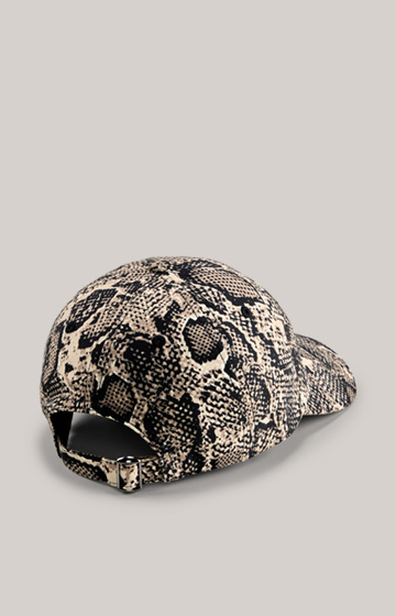 Annika Animal Print Cap in Brown/Black