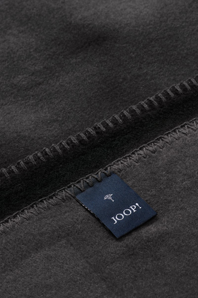 Wohndecke JOOP! UNI-DOUBLEFACE in Schwarz/Anthrazit, 150 x 200 cm