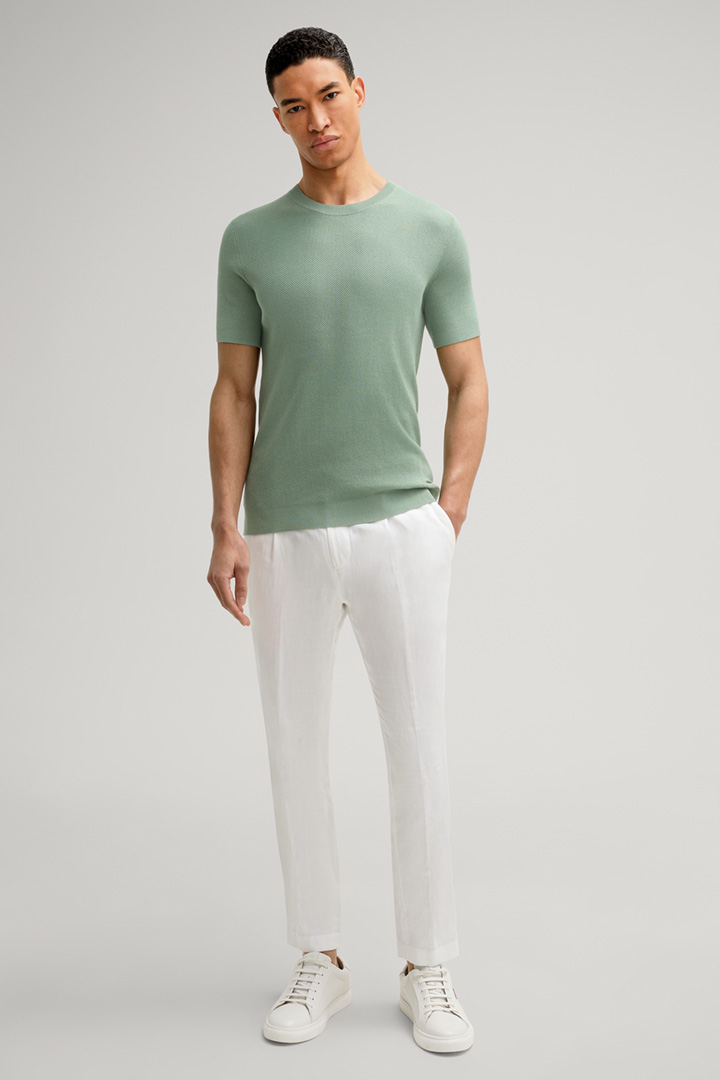 Valdro Knitted Shirt in Light Green