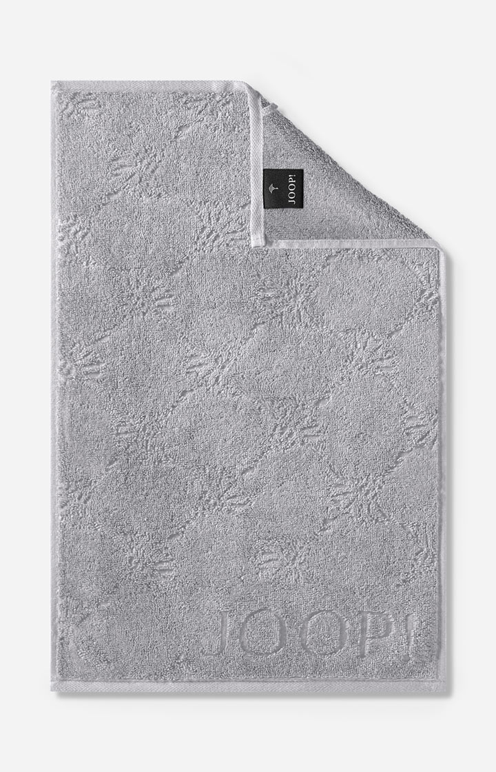 Uni-Cornflower Guest Towel in Platinum