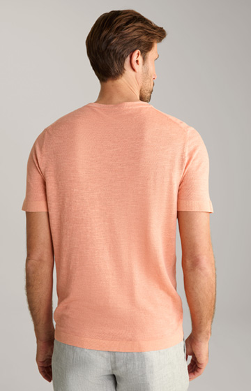 Leinenmix-T-Shirt Maroso in Orange