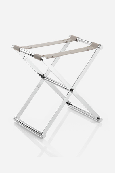 Beistelltisch klappbar mit Tablett L, JOOP! HOMELINE, Taupe/Chrom