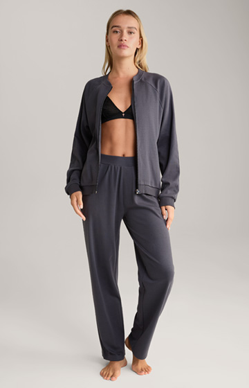 Loungewear Sweatjacke in Anthrazit