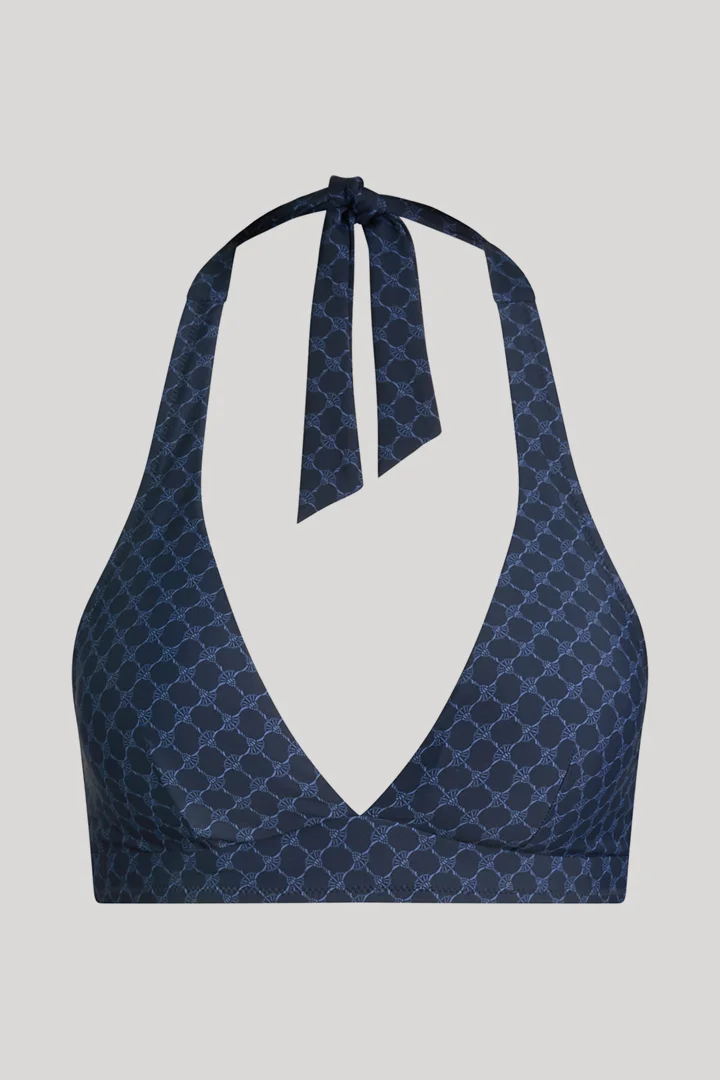 Leads to product detail page "Neckholder bikini top in navy"