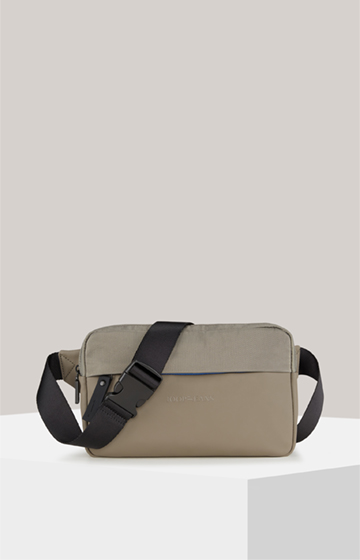 Atessa Lino Crossbody Bag in Grey/Green