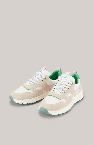 Retron Hanna Trainers in Beige/Pink/Green