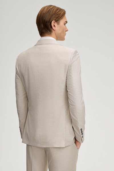 Herby Modular Wedding Jacket in Light Beige