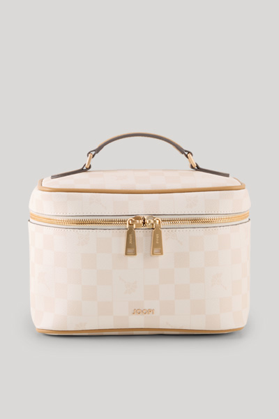 Leads to product detail page "Cortina Piazza Flora Beauty Case in Ecru"