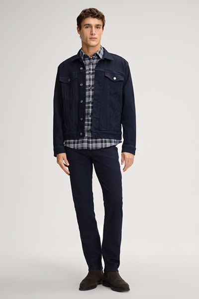 Jaxon Denim Jacket in Dark Blue