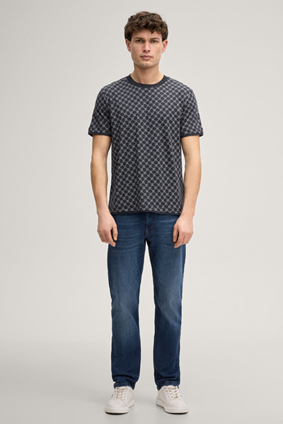 Cornflower T-Shirt Victormanuel in Navy