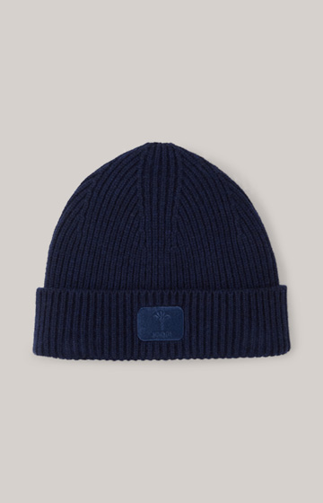 Knitted Beanie in Dark Blue