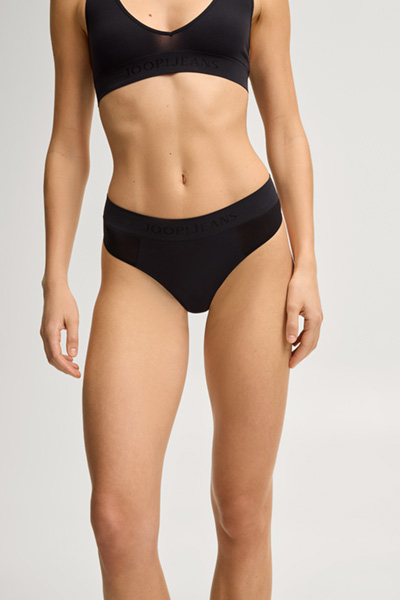 Führt zu Produktdetailseite „2er-Pack High-Waist-Strings in Schwarz"