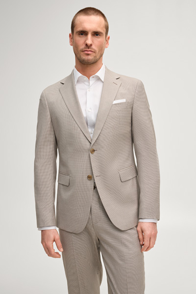 Führt zu Produktdetailseite „Baukasten-Sakko Hodge in Beige kariert"