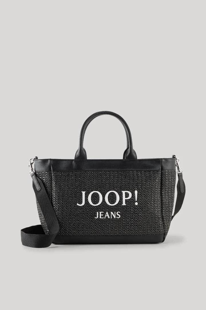 Leads to product detail page "Calduccio spiaggia yvette handbag in black"