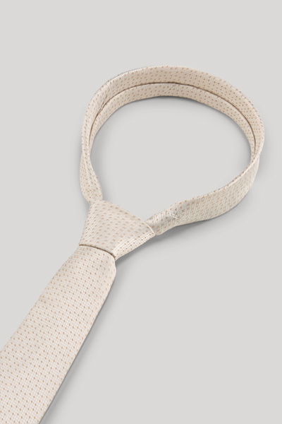 Führt zu Produktdetailseite „Krawatte in Ecru/Beige gemustert"