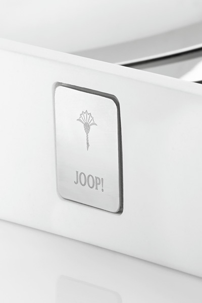 Seifenschale rechteckig mit Edelstahleinsatz, JOOP! BATHLINE, Weiß