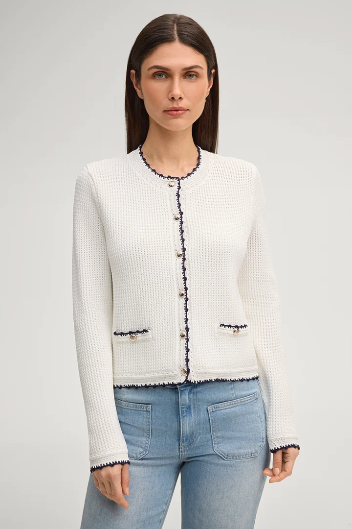 Prowadzi do strony produktu „Kardigan Kumma w kolorze złamanej bieli"