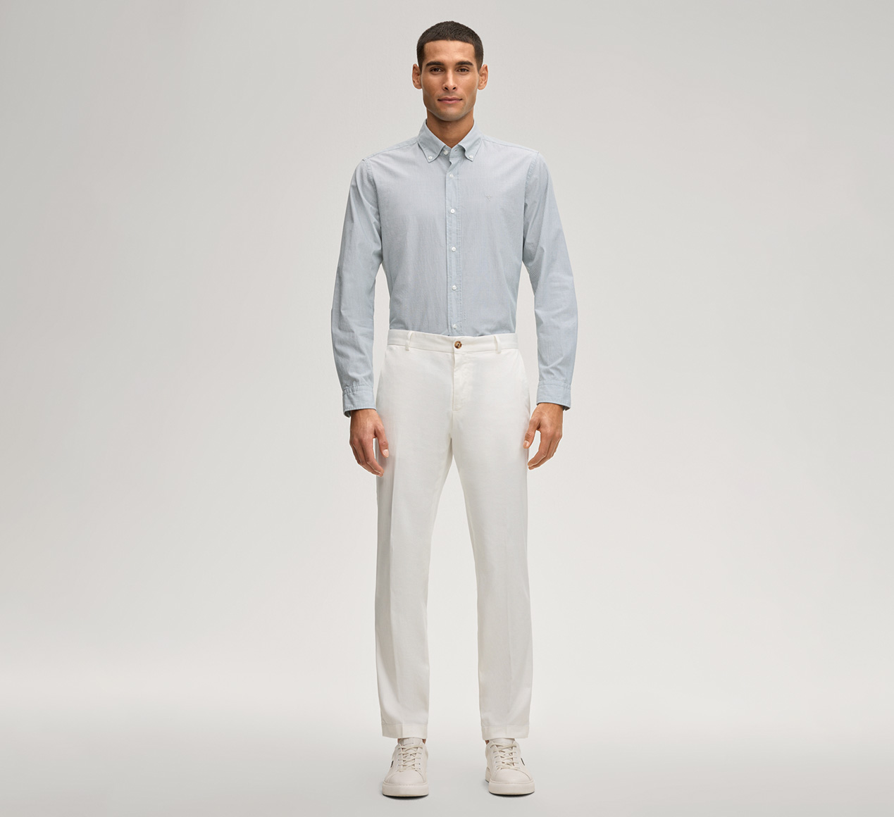 JOOP! präsentiert das Produkt Hemd Mike in Salbei/Weiß gestreift aus der Kategorie Hemden