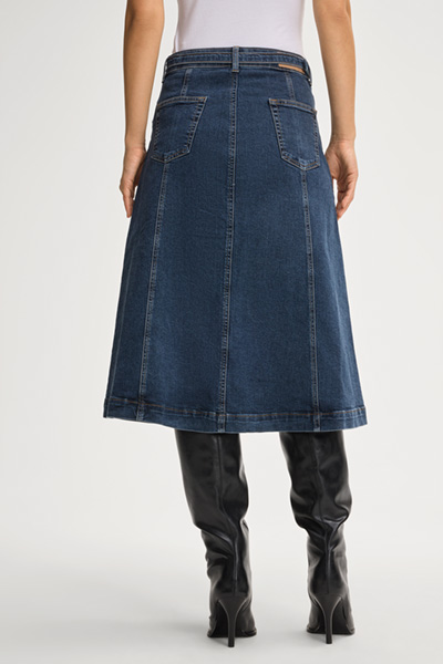 Risa Denim Skirt in Denim Blue