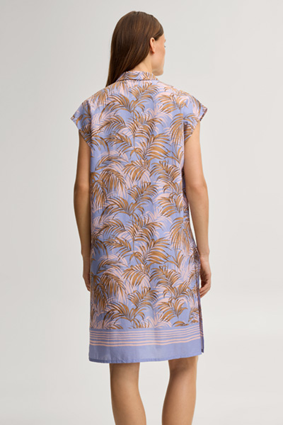 Leads to product detail page "Palmeras Beach tunic in lilac/brown patterned"