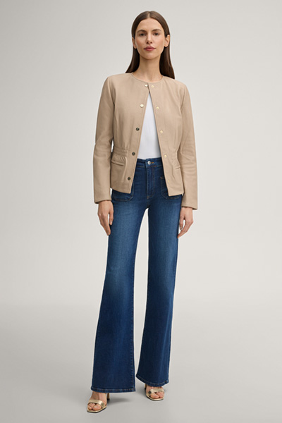 Lederjacke Linda in Beige