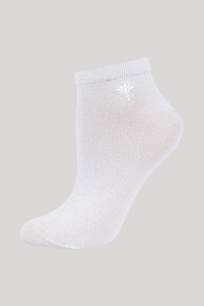 Leads to product detail page "2-pack of for your daily glam sneaker socks in white"