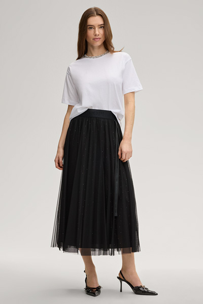 Pailletten-Tüllrock Frida in Schwarz